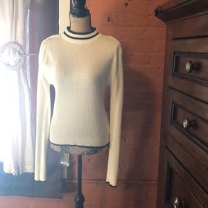Cream and black Aeropostale sweater